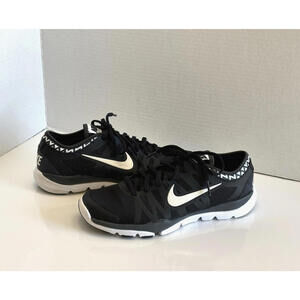 Nike Flex Supreme TR 3 Women's 7.5 Black White Mesh Running Sneakers 683138-001